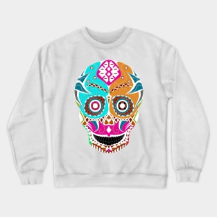 kawaii mexican skull in ecopop catrina of the death smile art Crewneck Sweatshirt